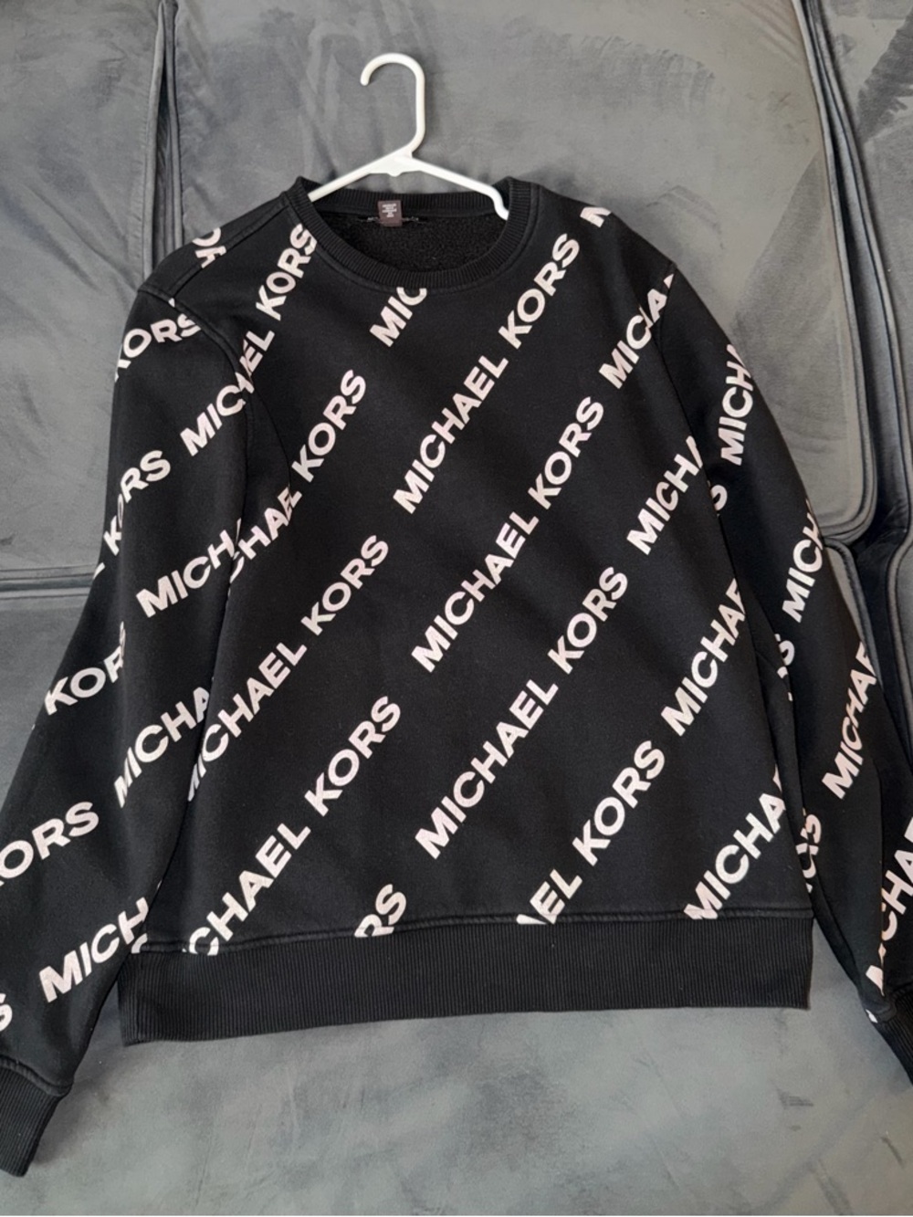 Michael Kors All-Over Print Black Crewneck Men’s Size Large